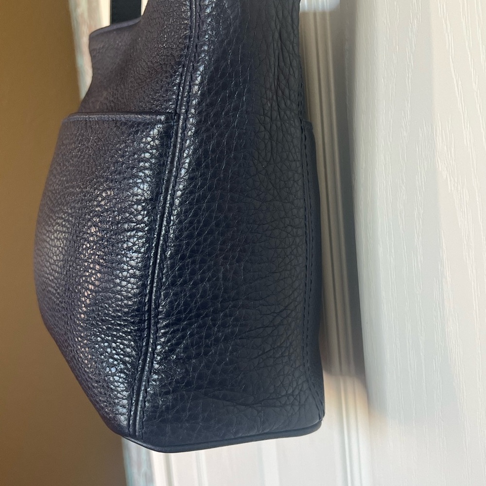 COACH Vintage Sonoma Pocket Zip Crossbody Bag in Navy Blue Pebbled Leather - Picture 3 of 11